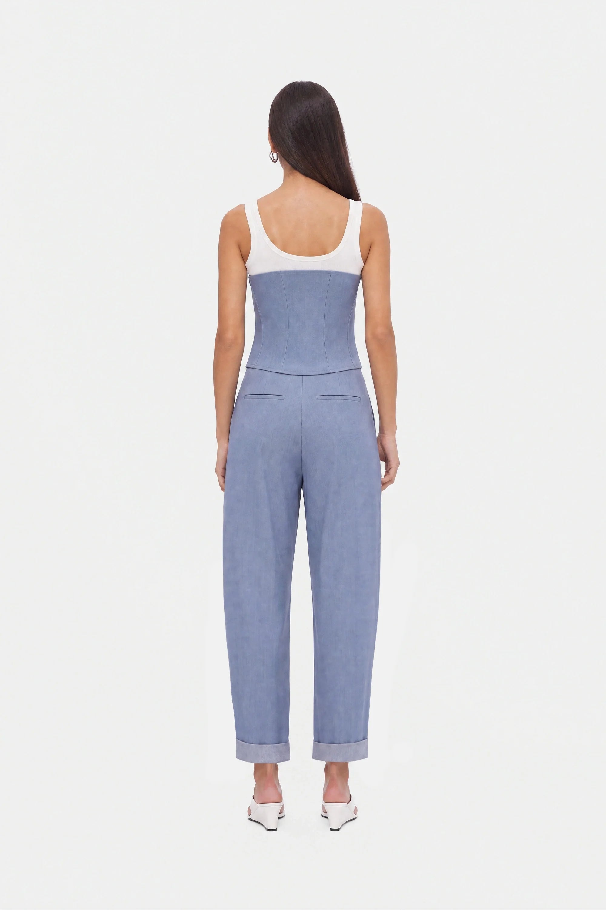 Tie Detail Pleated Trousers