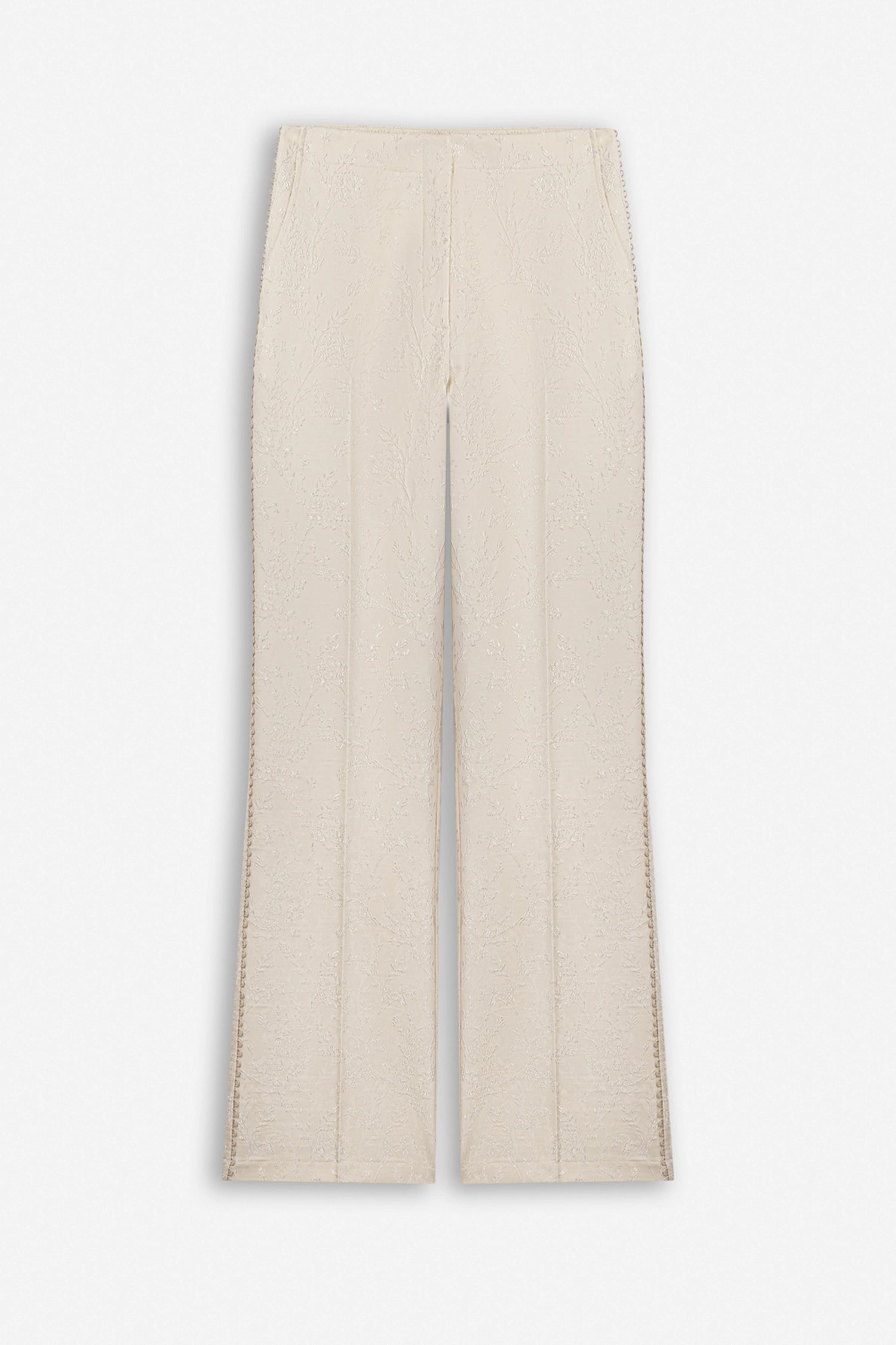 Textured Mid Rise Trousers