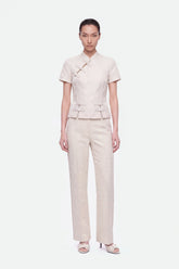 Textured Mid Rise Trousers