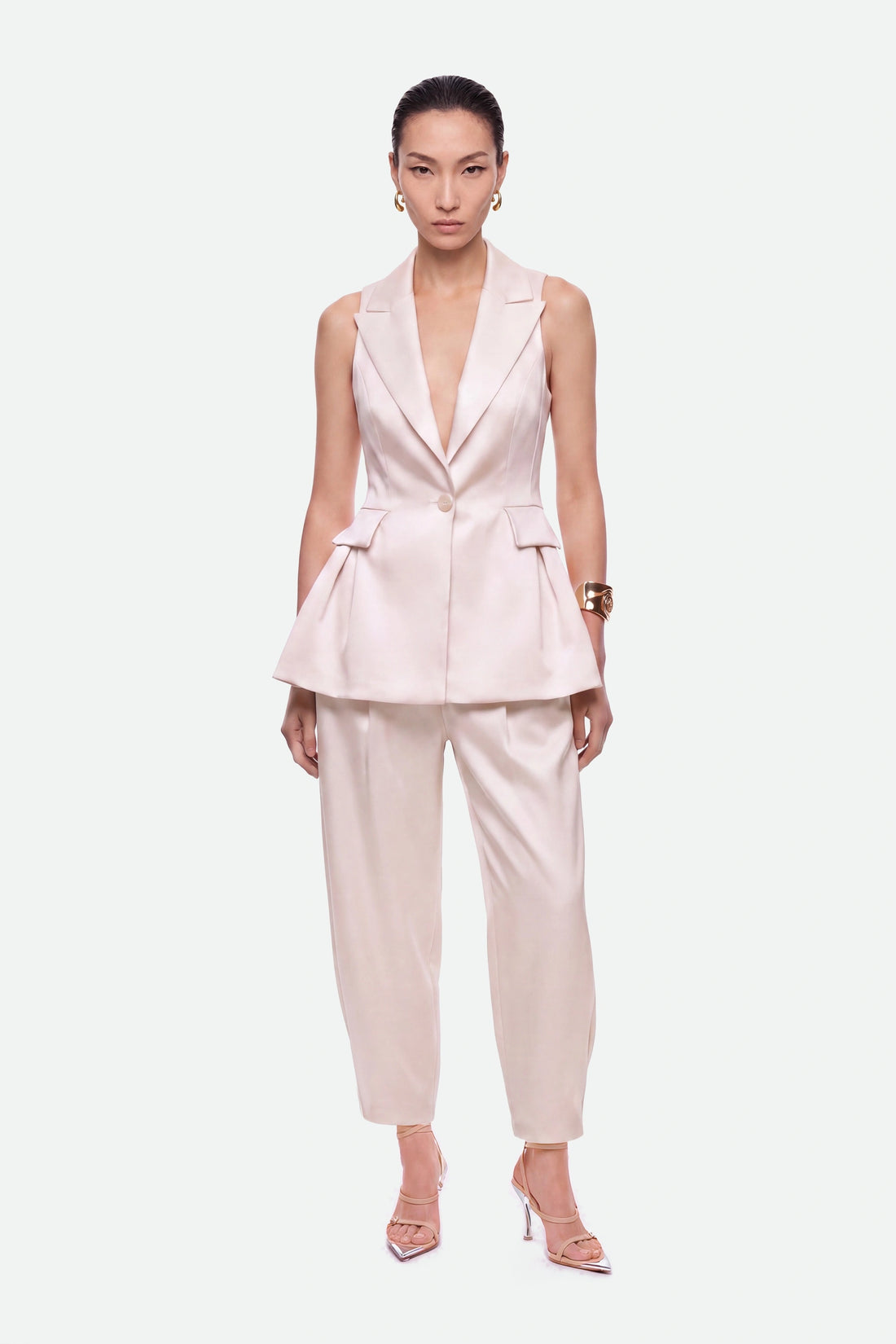 High-Waist Balloon-Leg Trousers