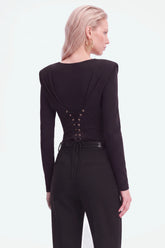 Belted Straight-Leg Trousers