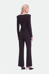 Belted Straight-Leg Trousers