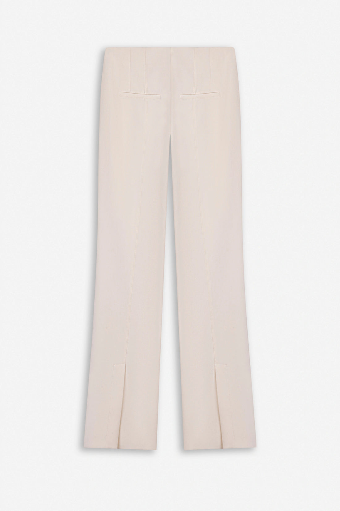 High-Waist Slit-Hem Trousers