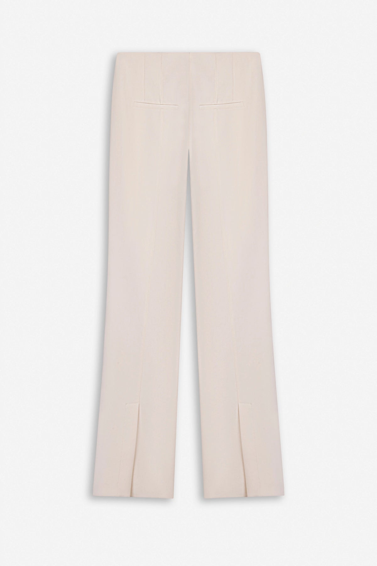 High-Waist Slit-Hem Trousers