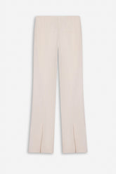 High-Waist Slit-Hem Trousers
