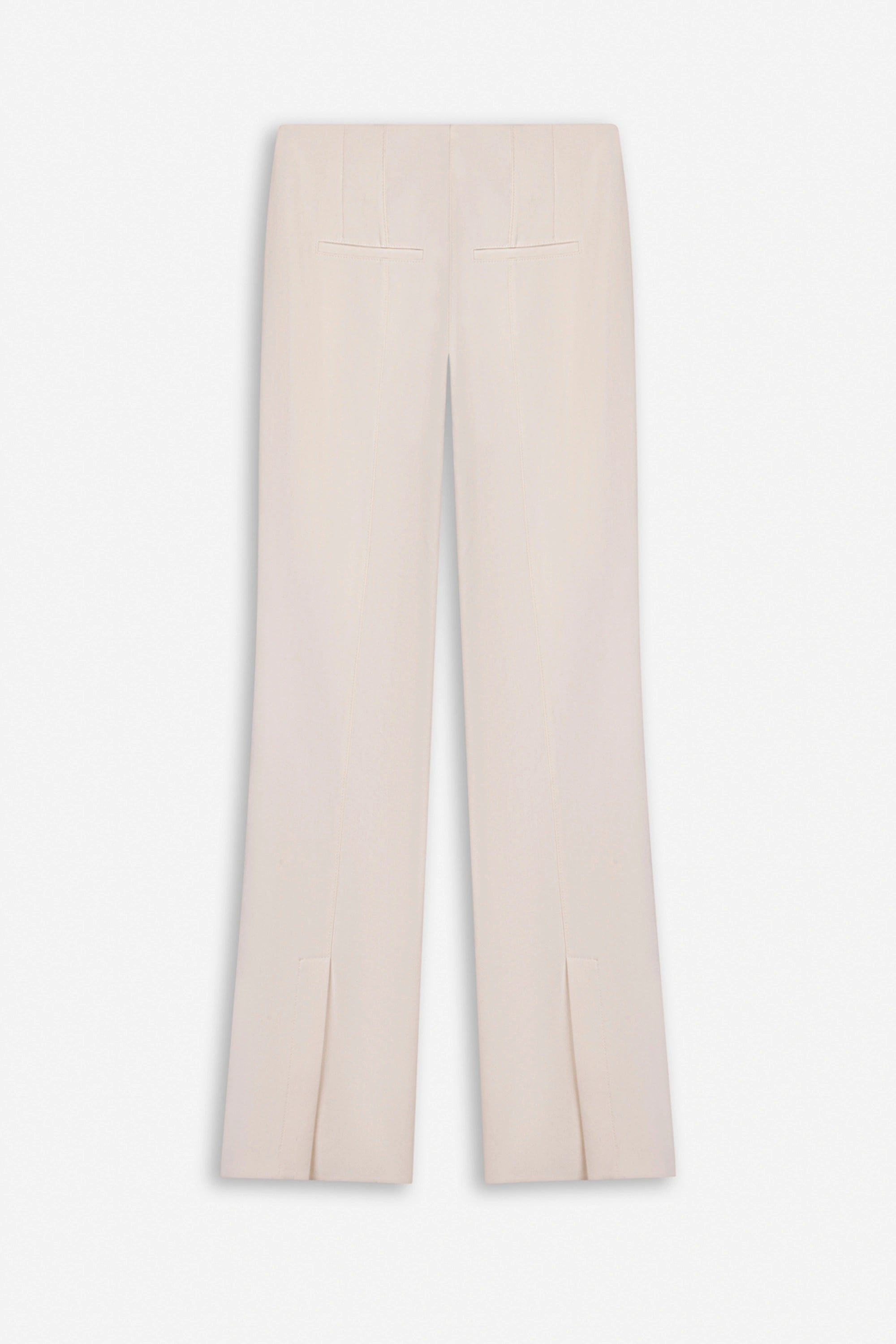 High-Waist Slit-Hem Trousers