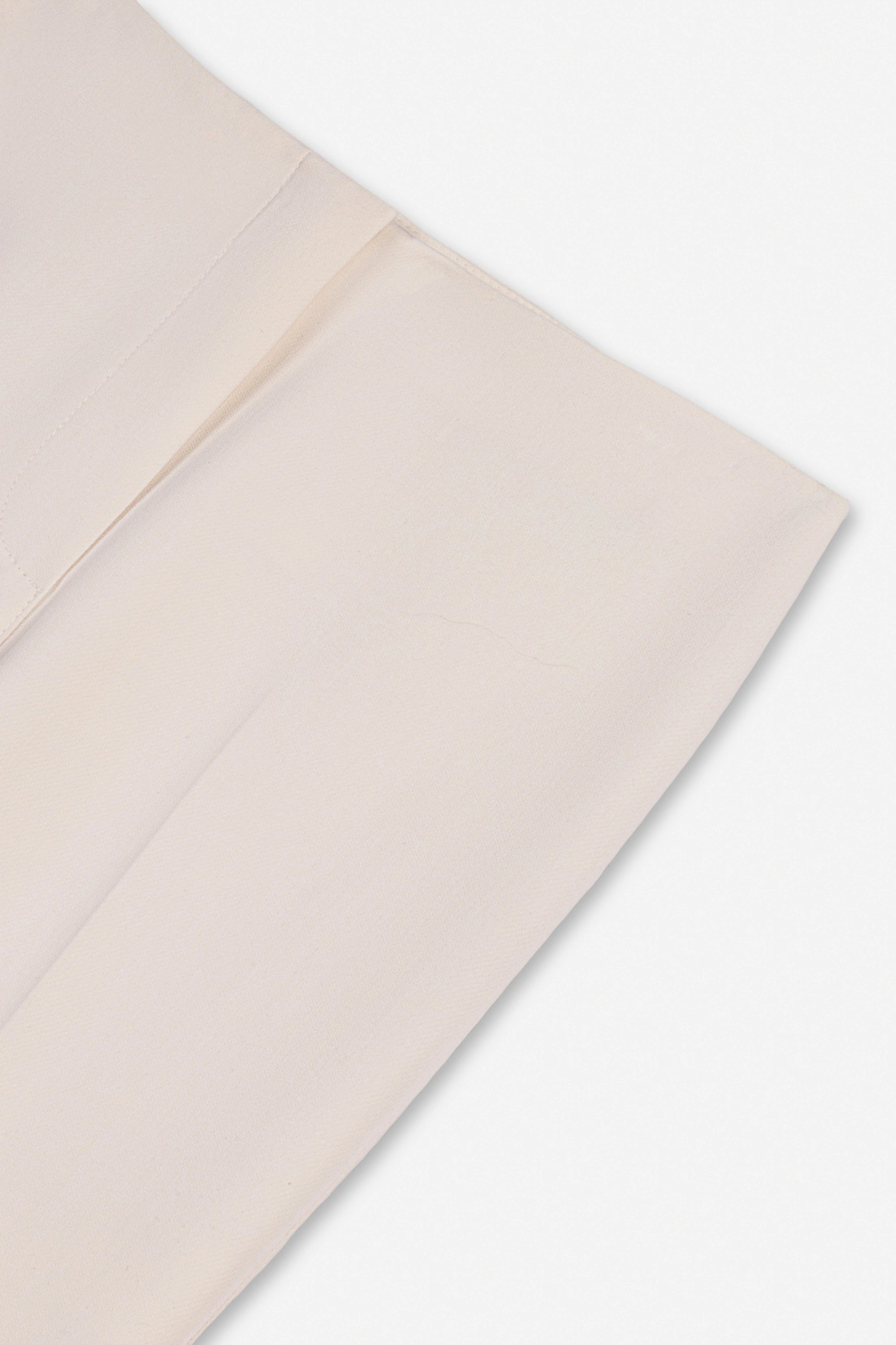 High-Waist Slit-Hem Trousers