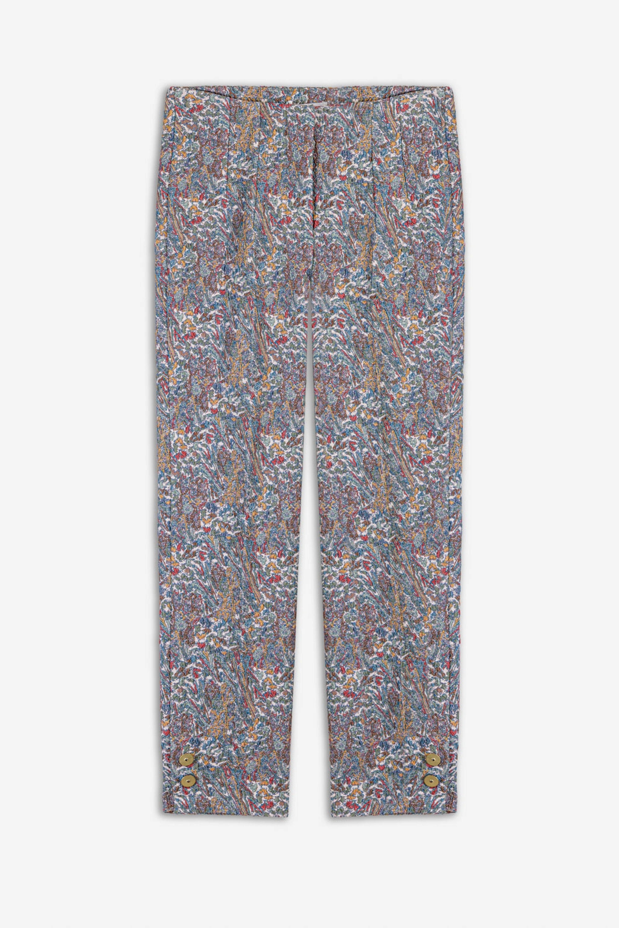 Printed High Waist Trousers
