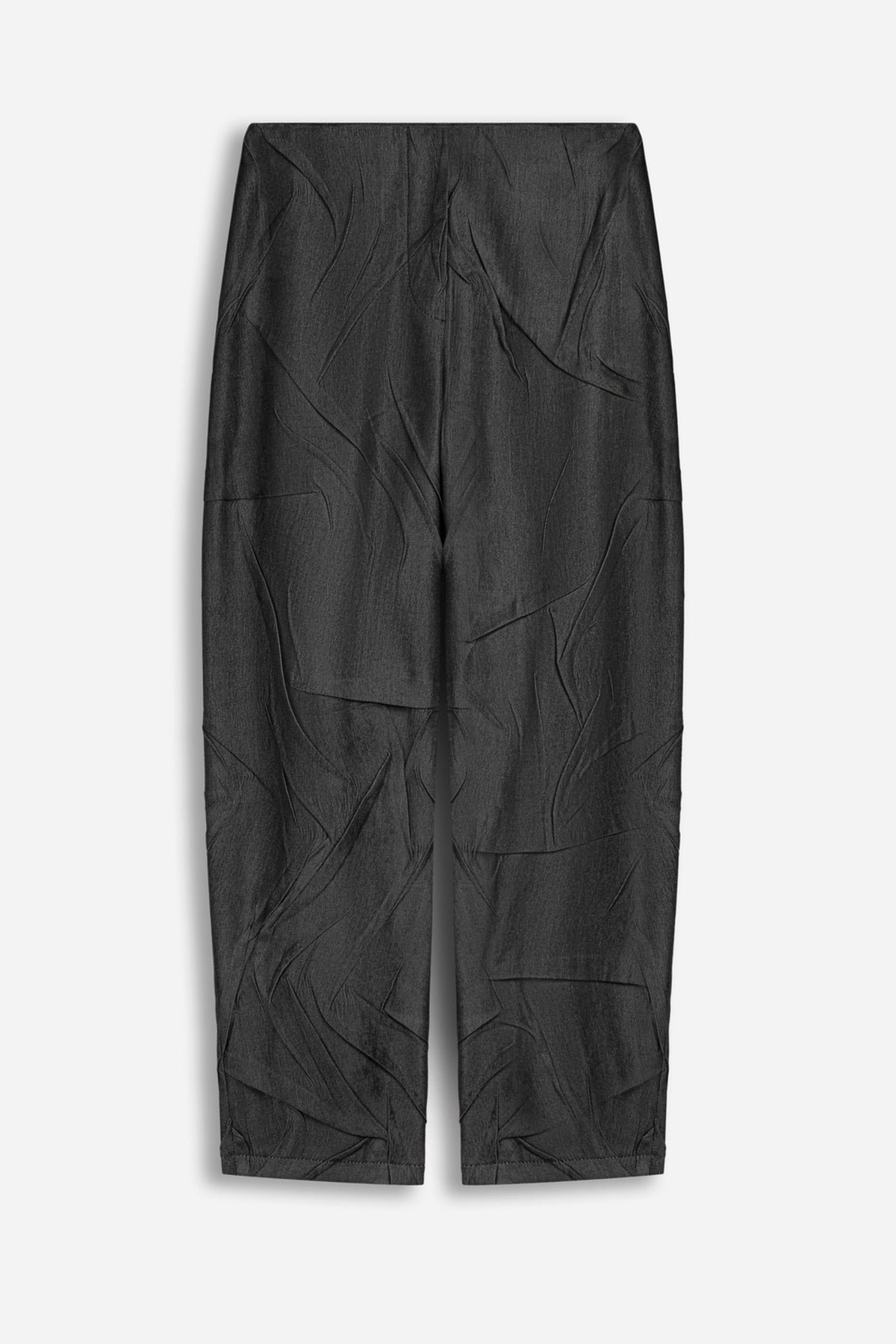 Crinkle Effect Barrel Leg Trousers
