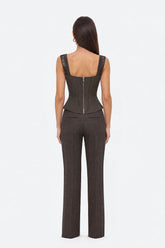Pressed Crease Straight Leg Trousers