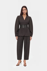 Pressed Crease Straight Leg Trousers