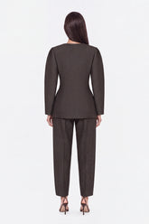 Pressed Crease Straight Leg Trousers