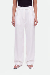 Double Pleat Wide Leg Trousers