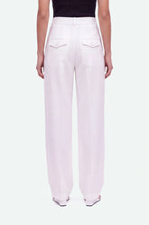 Double Pleat Wide Leg Trousers
