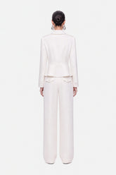 Double Pleat Wide Leg Trousers