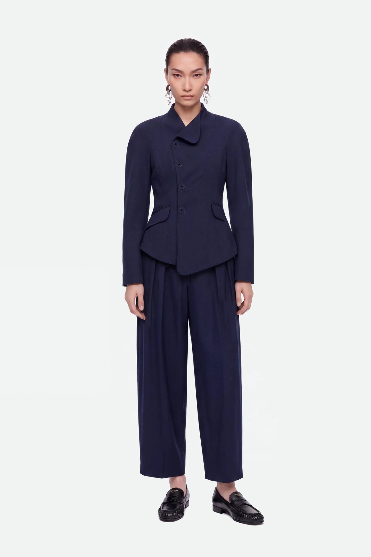 Double Pleat Belted Trousers