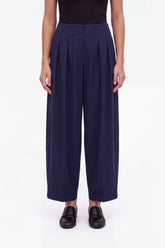 Double Pleat Belted Trousers