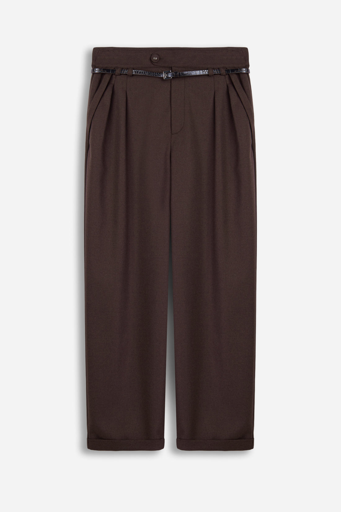 Mid Rise Pleated Trousers