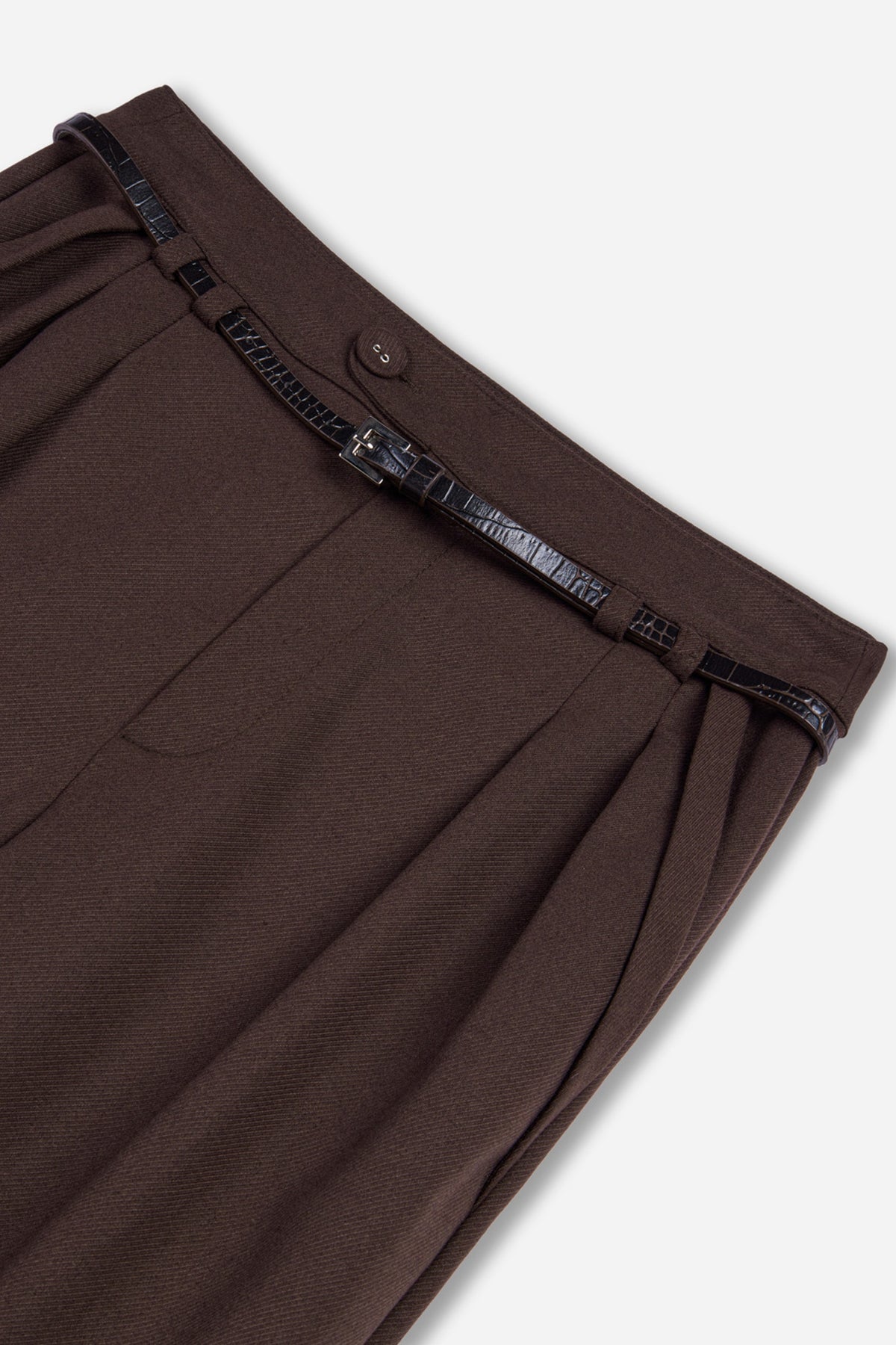Mid Rise Pleated Trousers