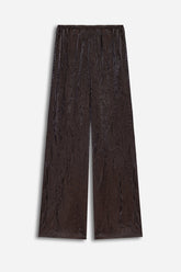 Crinkle Effect Wide Leg Trousers