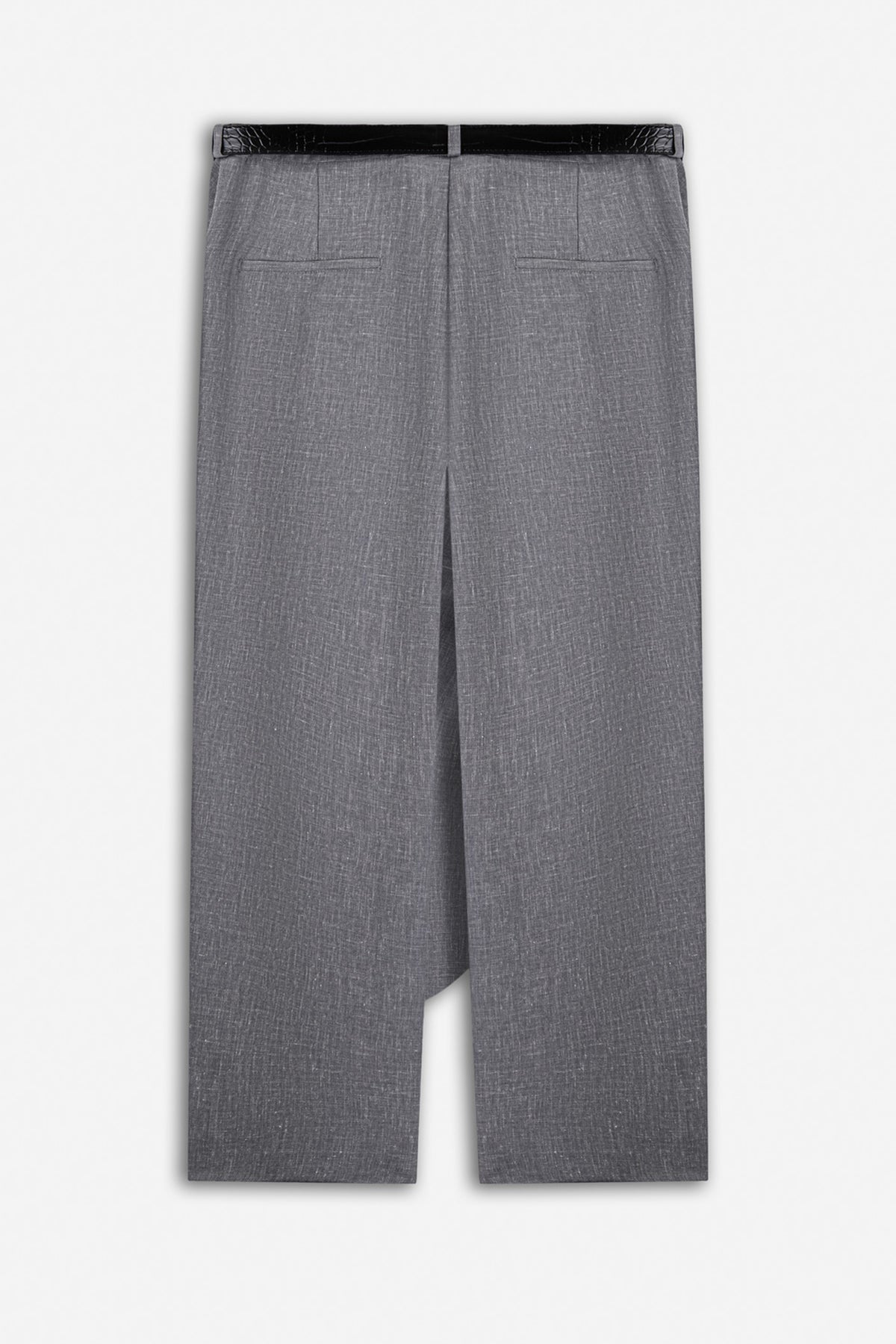 Asymmetric Pleat Detail Trousers