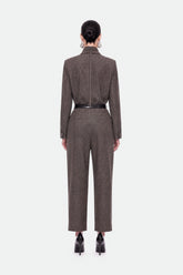 Asymmetric Pleat Detail Trousers