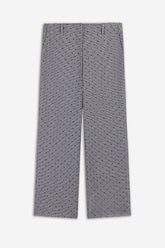 Dot Houndstooth Wide Leg Trousers