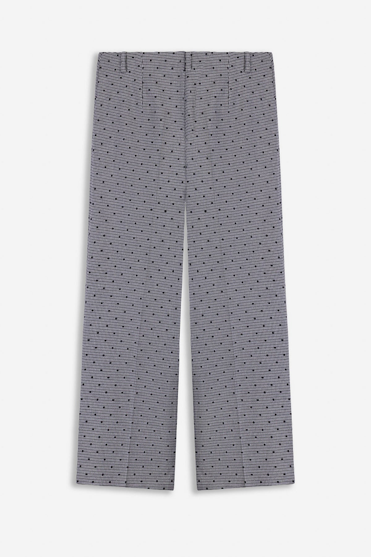 Dot Houndstooth Wide Leg Trousers