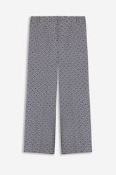 Dot Houndstooth Wide Leg Trousers