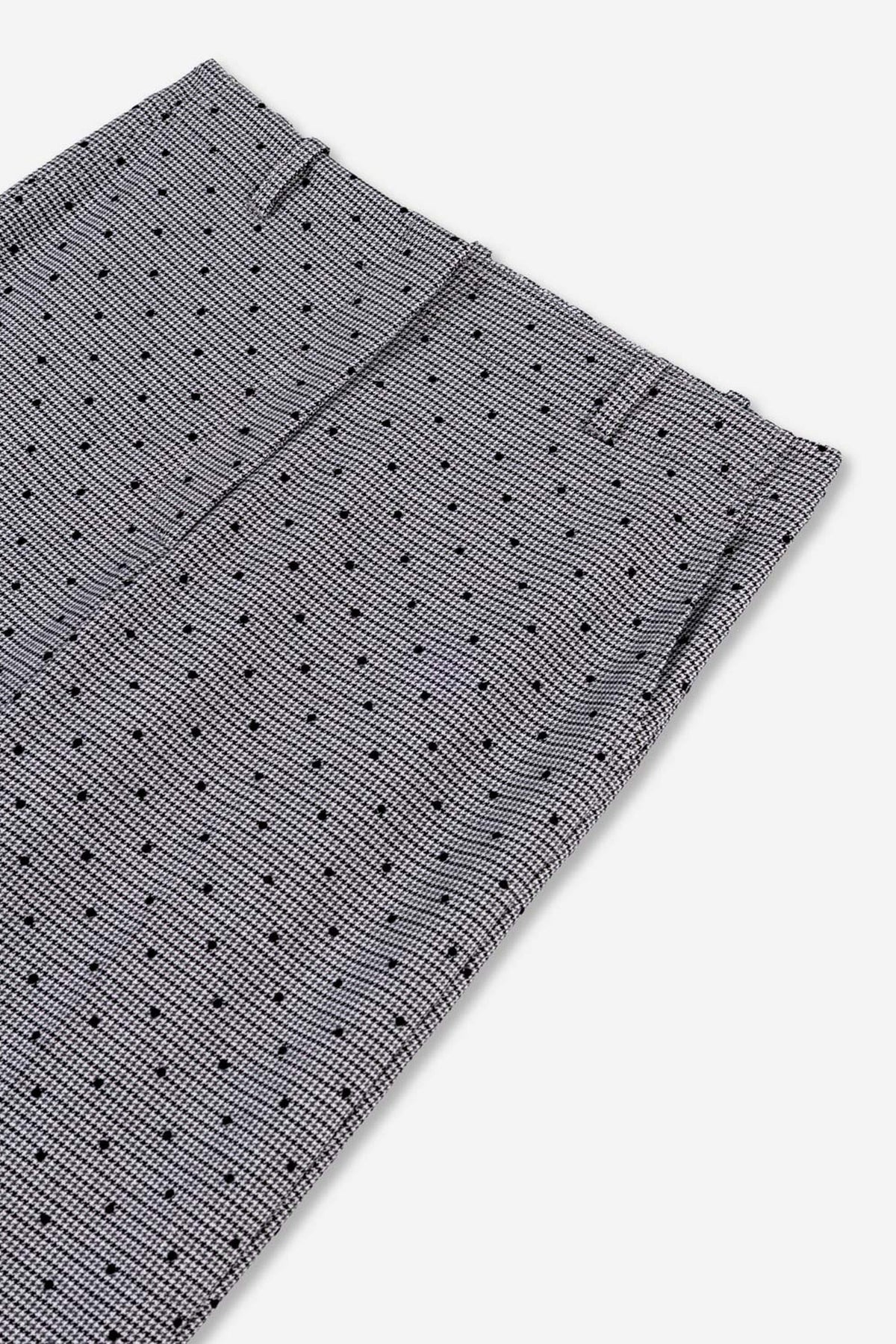 Dot Houndstooth Wide Leg Trousers