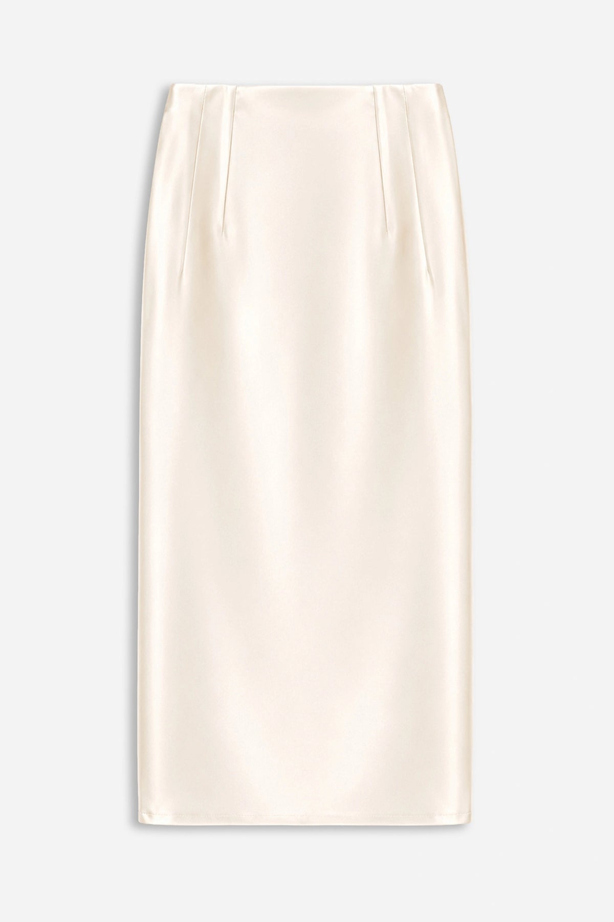 Pleat-Detail Pencil Skirt