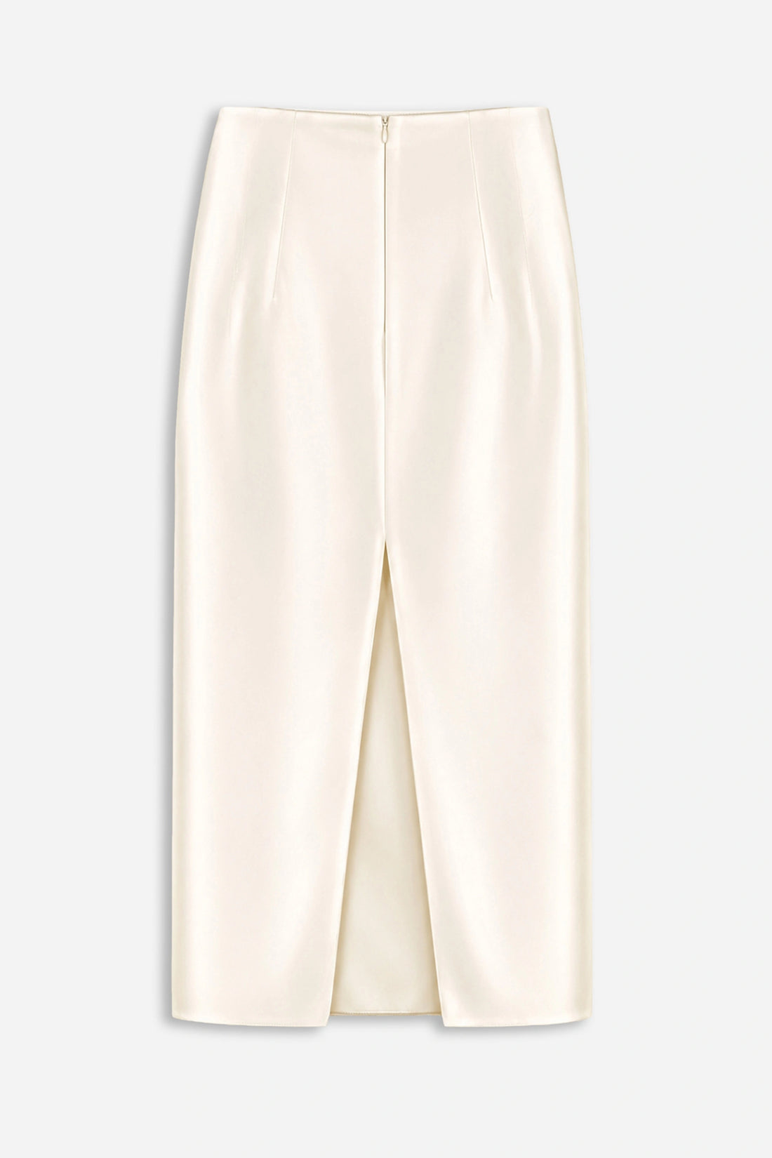 Pleat-Detail Pencil Skirt