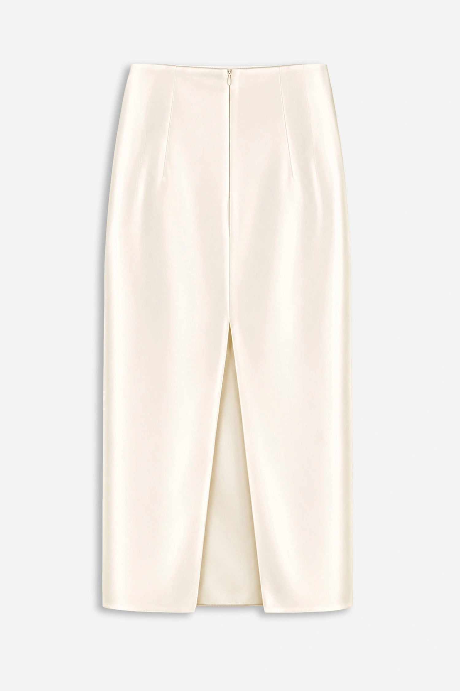 Pleat-Detail Pencil Skirt