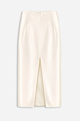 Pleat-Detail Pencil Skirt