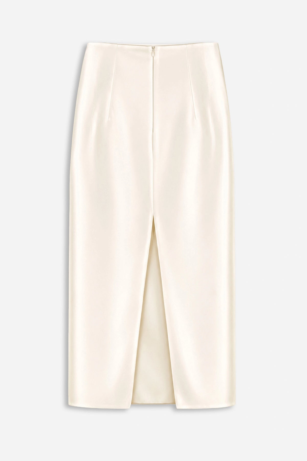 Pleat-Detail Pencil Skirt