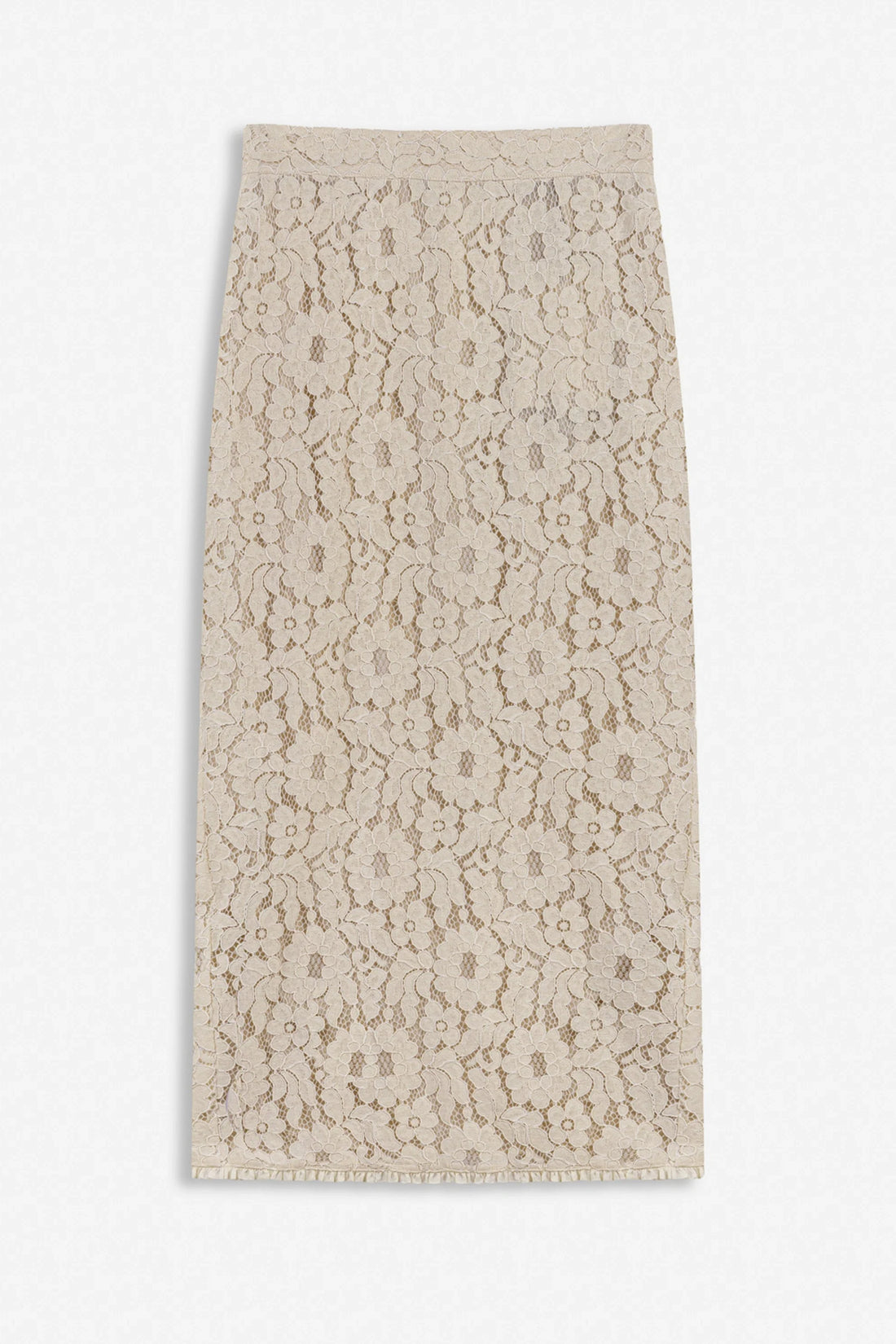 Corded Lace Midi Skirt
