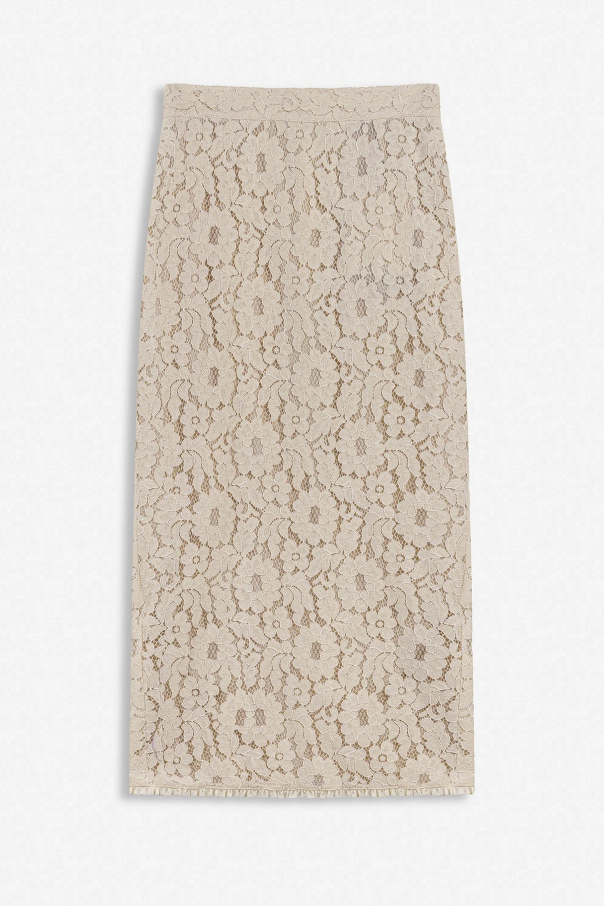 Corded Lace Midi Skirt