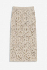 Corded Lace Midi Skirt