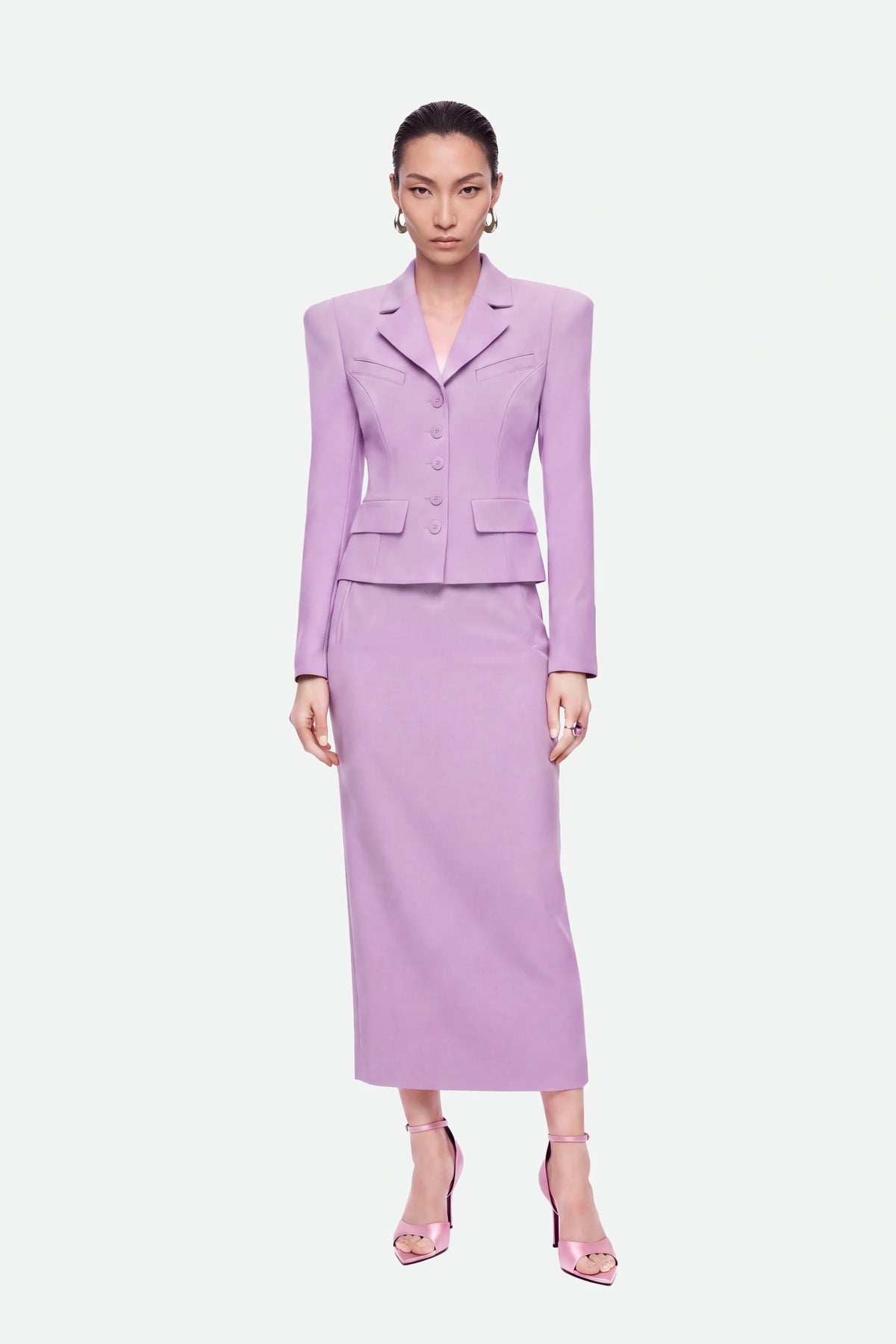 Tailored Midi Pencil Skirt