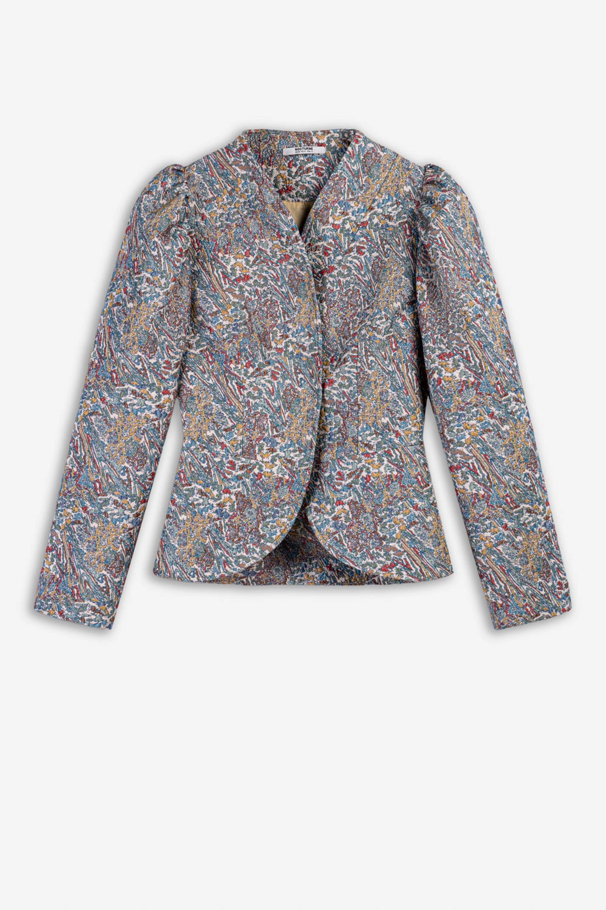 Jacquard Stand Collar Jacket