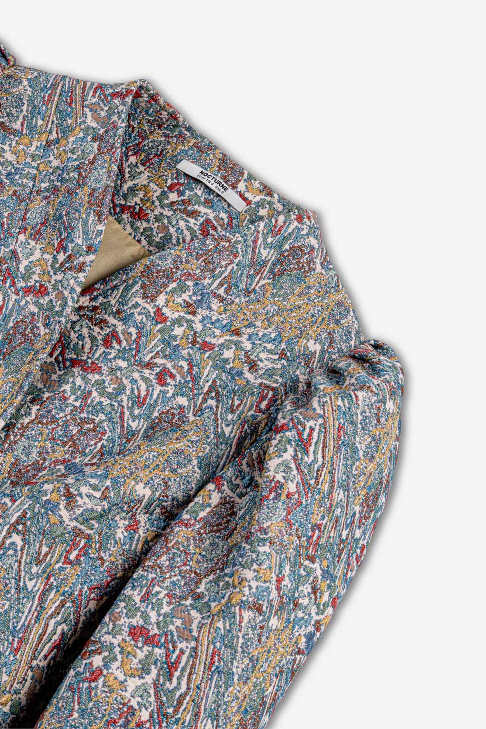 Jacquard Stand Collar Jacket