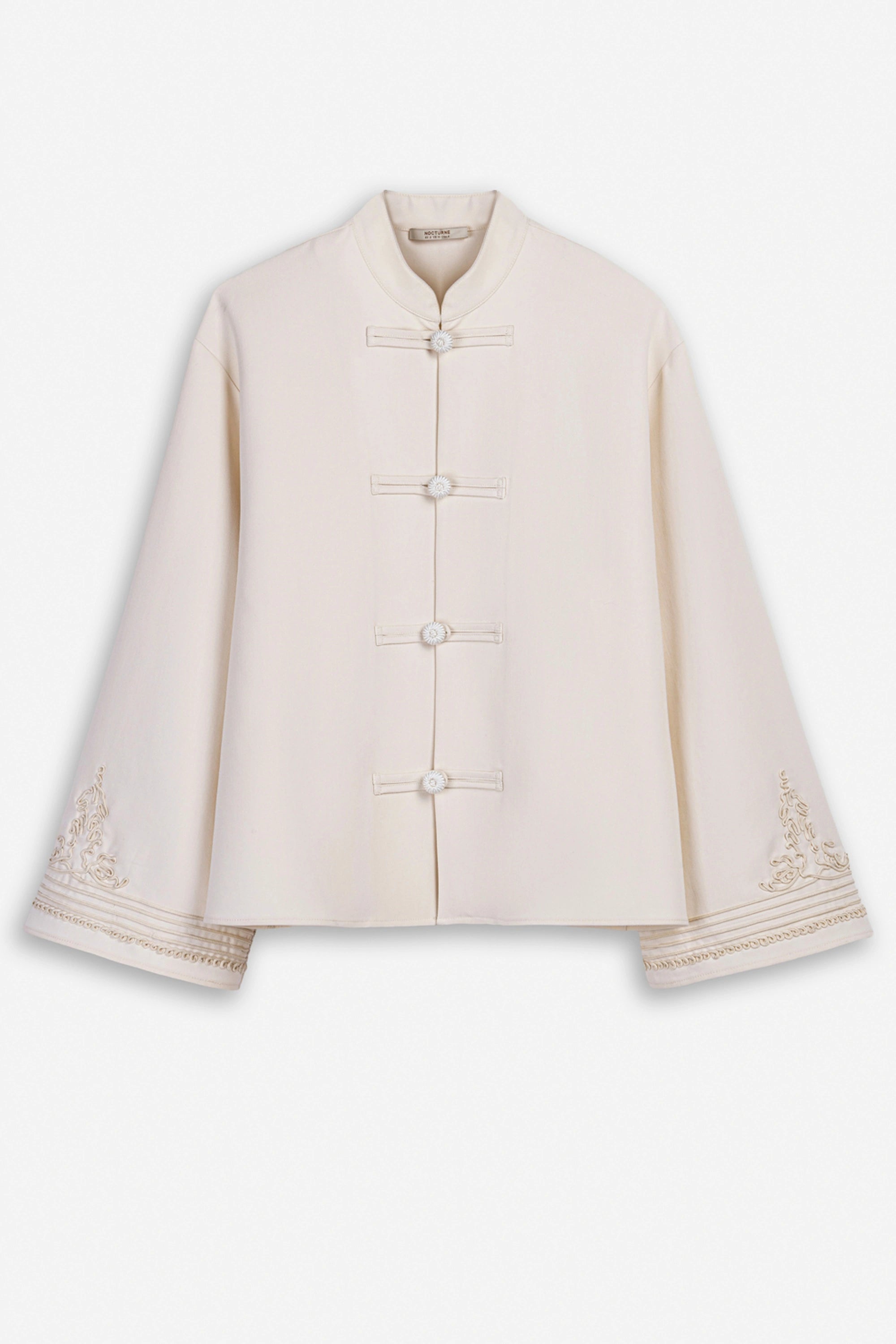 Embroidery Detail Oversized Jacket