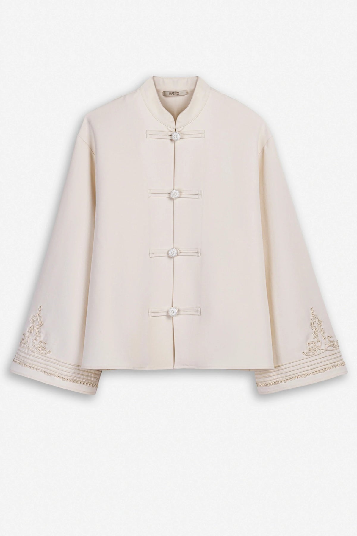 Embroidery Detail Oversized Jacket