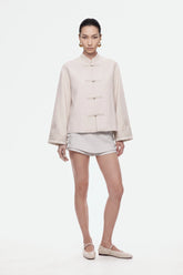 Embroidery Detail Oversized Jacket