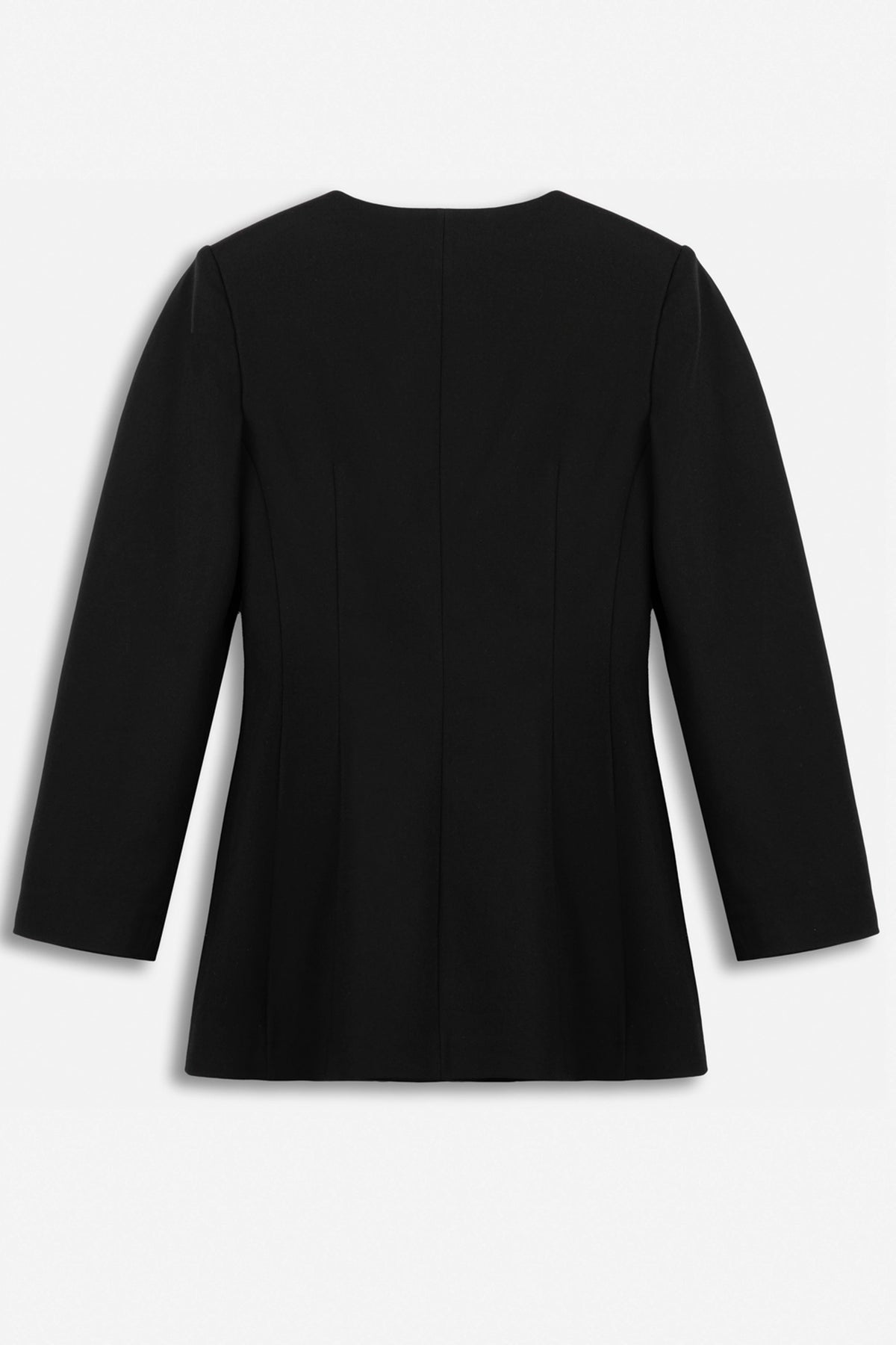 Ring-Button Wrap-Front Jacket