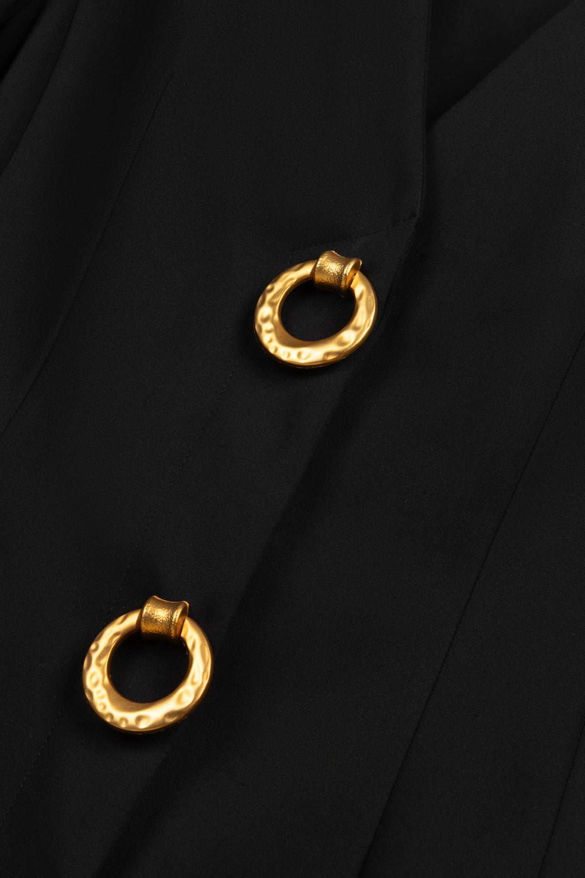 Ring-Button Wrap-Front Jacket