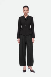 Asymmetric Collar Fitted Jacket
