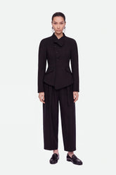Asymmetric Collar Fitted Jacket