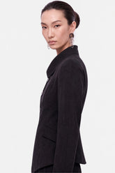Asymmetric Collar Fitted Jacket