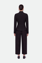 Asymmetric Collar Fitted Jacket